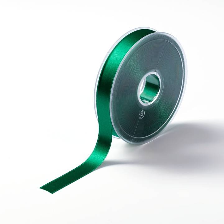 Satin ribbon, 15mm, green