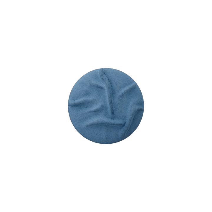 Polyester button shank, 15mm, blue