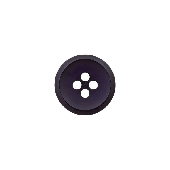 Polyester button 4-holes, 15mm, navy