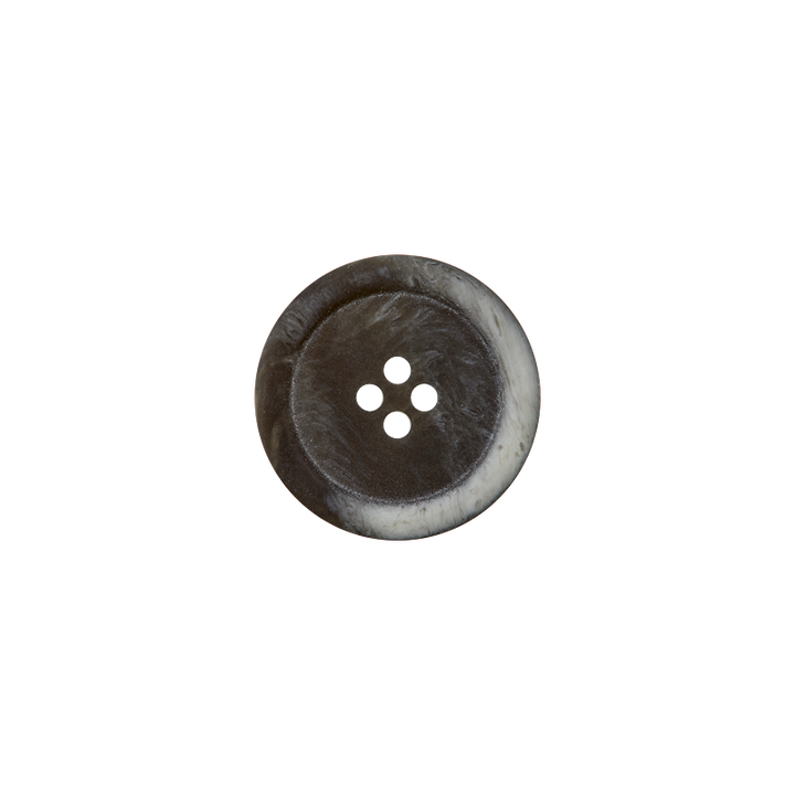 Пуговица из полиэстера, с 4 отверстиями, 18мм, цвет серый, темный