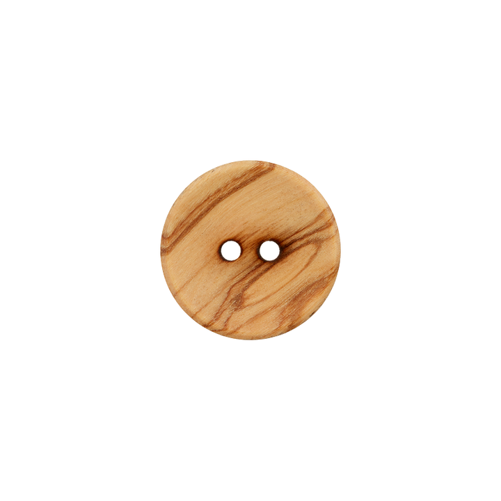Wood button 2-holes, 28mm, beige