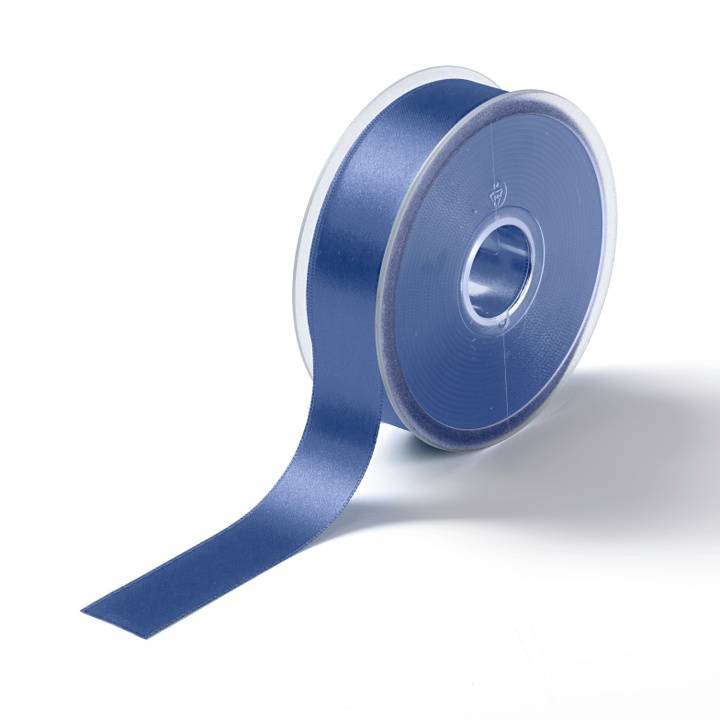 Satin ribbon, 25mm, blue