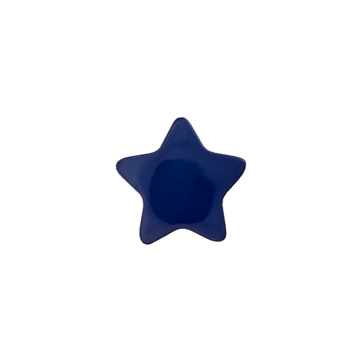 Пуговица «Звезда», из полиэстера, на ножке, 15 мм, цвет морской воды