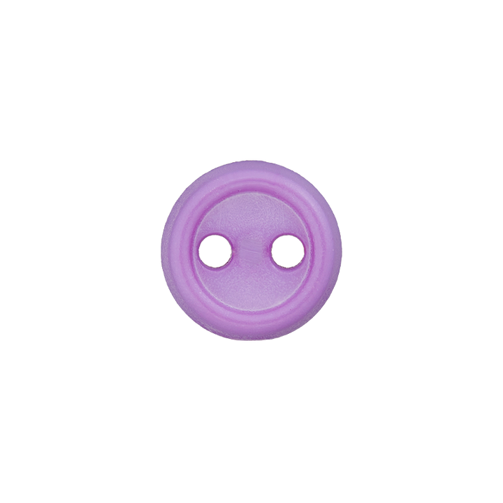Polyester two-hole button 6mm purple
