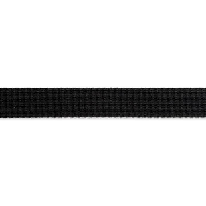 Elastic tape, soft, 25mm, black, 50m