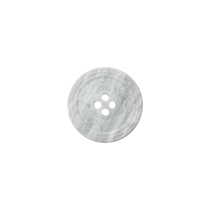 Polyester button 4-holes 18mm light grey