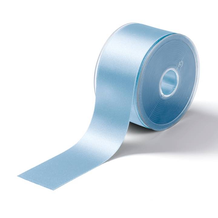 Satin ribbon, 50mm, light blue