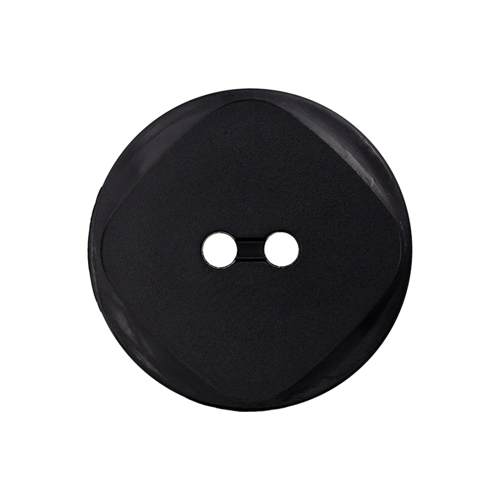 Polyester two-hole button 12mm black