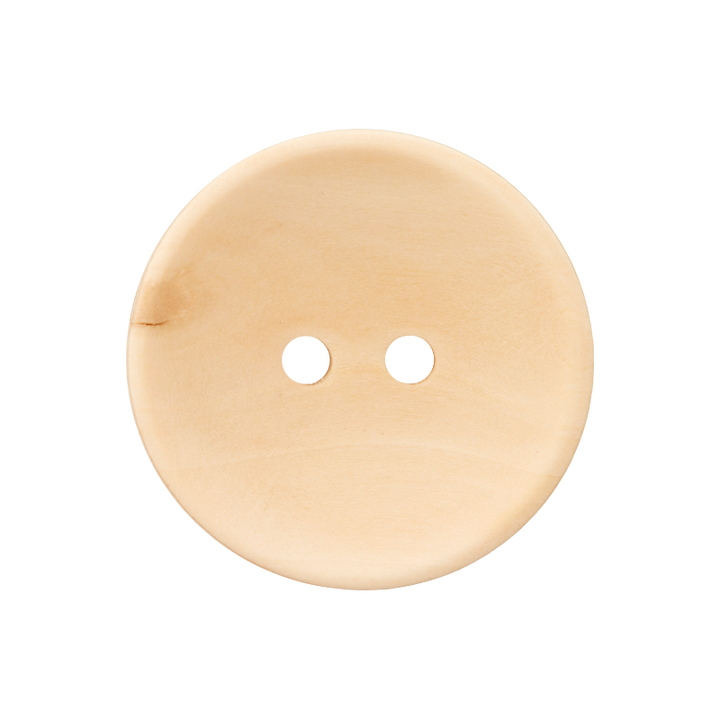 Wood button 2-holes, 25mm, cream