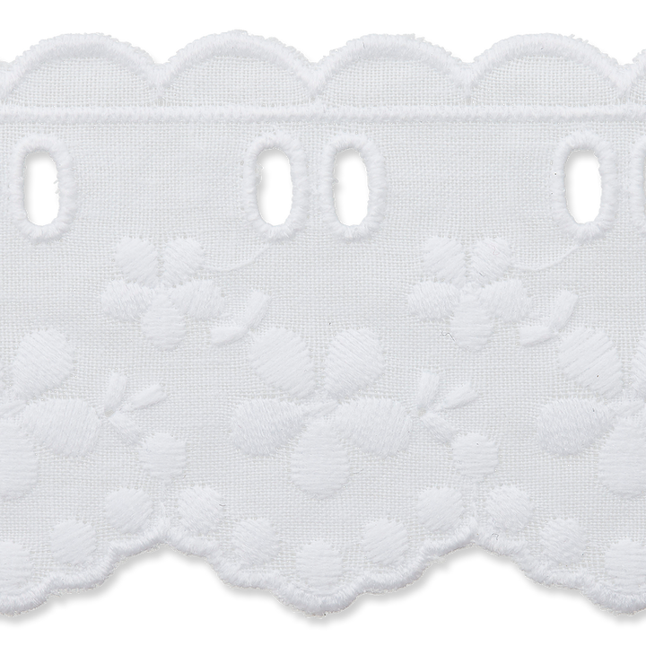 Eyelet embroiderie 50mm white