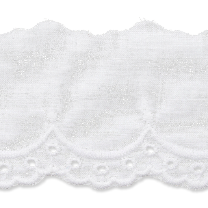 Broderie anglaise, 45mm, blanc
