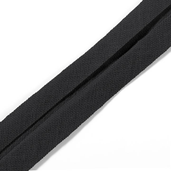 Bias binding, cotton, 40/20mm, anthracite, 30m