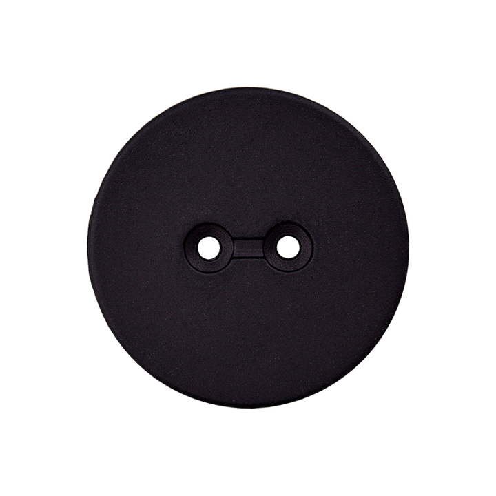 Polyester two-hole button 23mm black
