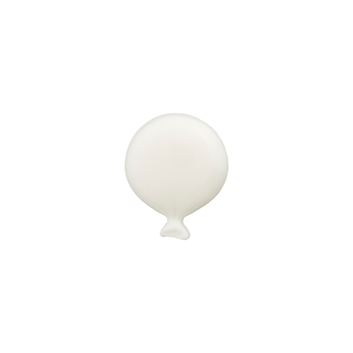 Bouton polyamide pied, Ballon, 18mm, blanc