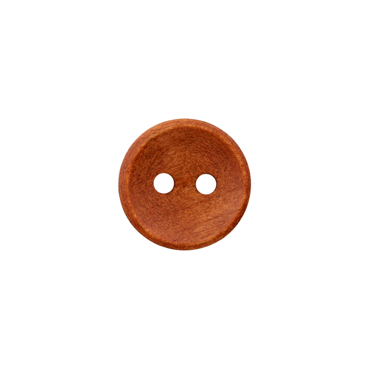 Wood button 2-holes, 12mm, light brown