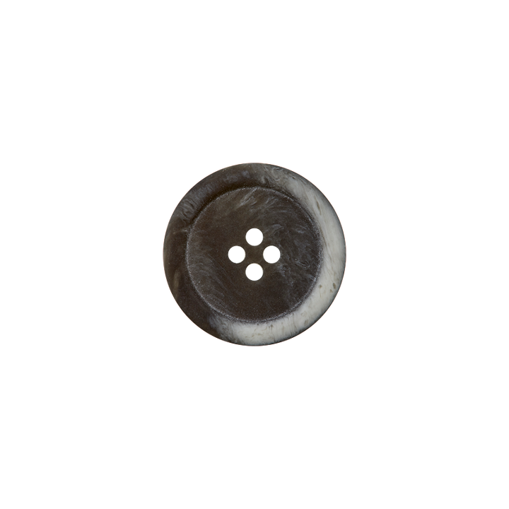 Polyesterknopf 4-Loch, 12mm, dunkelgrau