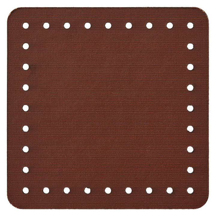 Патч кожаный, переработанный из вторсырья, 55 мм, коричневый, средний цвет