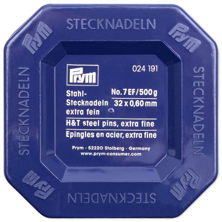 Pins, 0.60 x 32mm, silver-coloured, 500g, plastic box