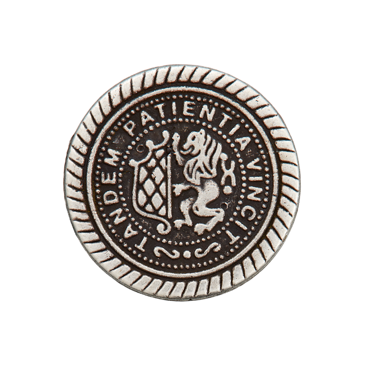 Metal button shank 23mm silver