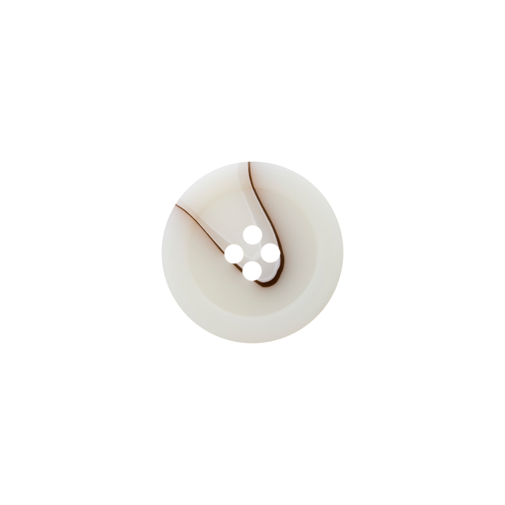 Polyester button 4-holes, 18mm, white