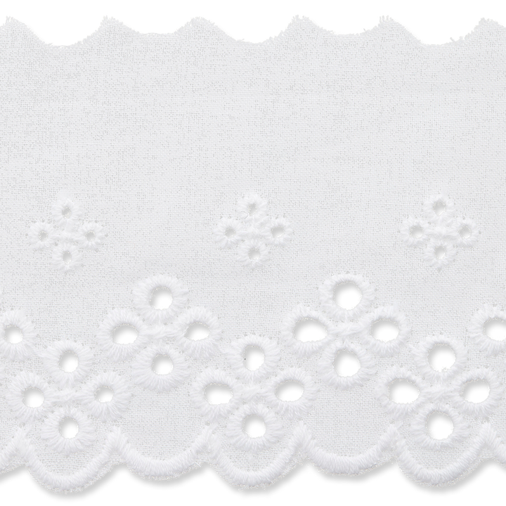 Broderie anglaise, 67mm, blanc