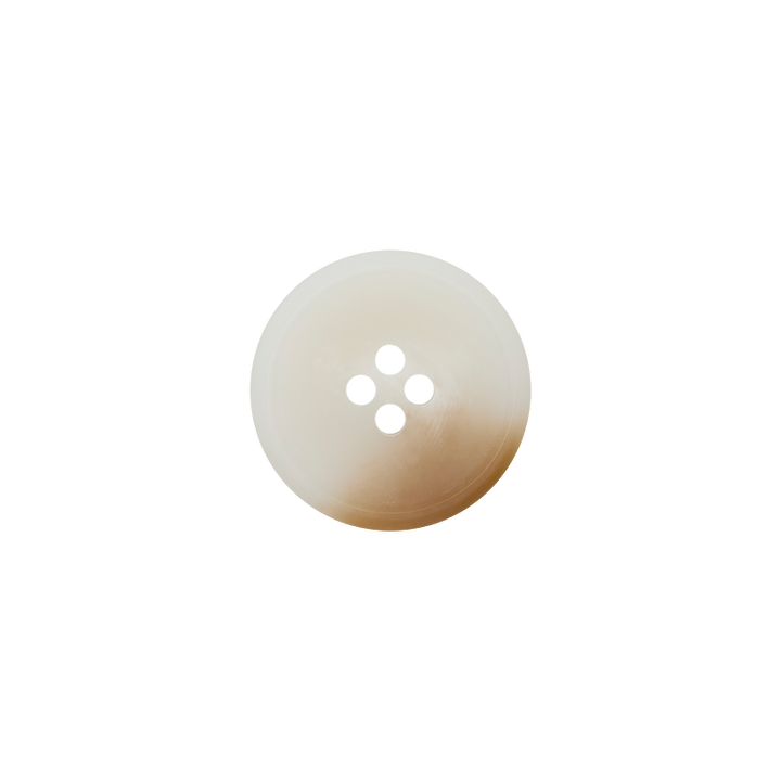 Polyester button 4-holes, 15mm, cream