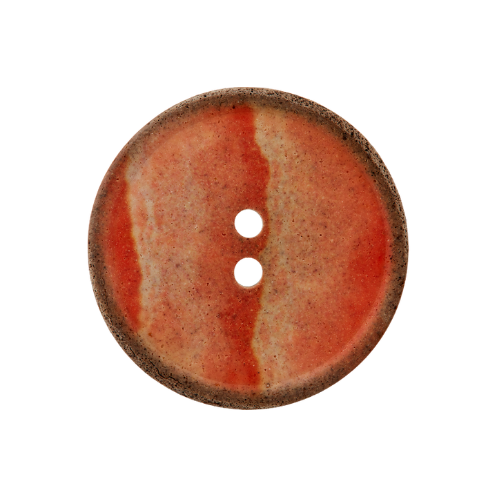 Polyesterknopf 2-Loch, 23mm, orange