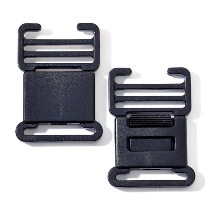 Clip buckles for overalls, 35mm, black