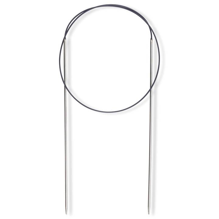 Circular knitting needles, 60cm, 2.00mm, silver-coloured