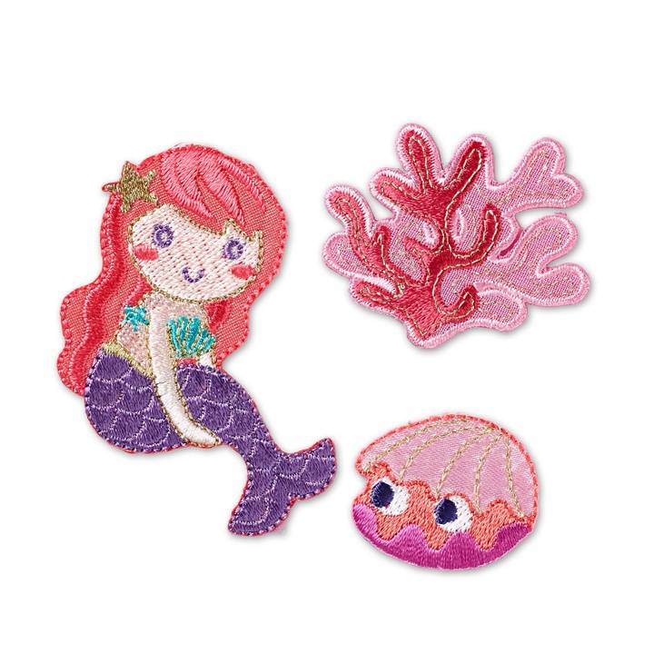Applique, mermaid, self-adhesive and iron-on