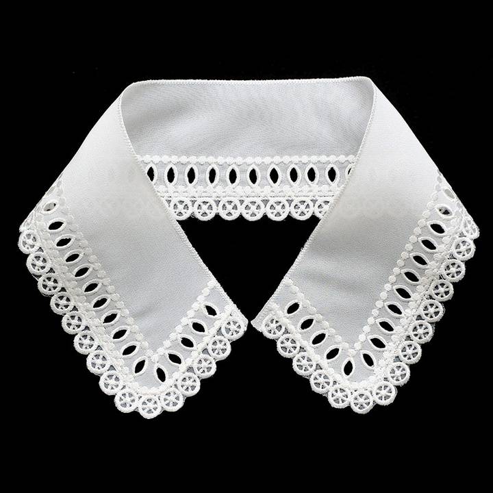 Embroidered collar, 460mm, white