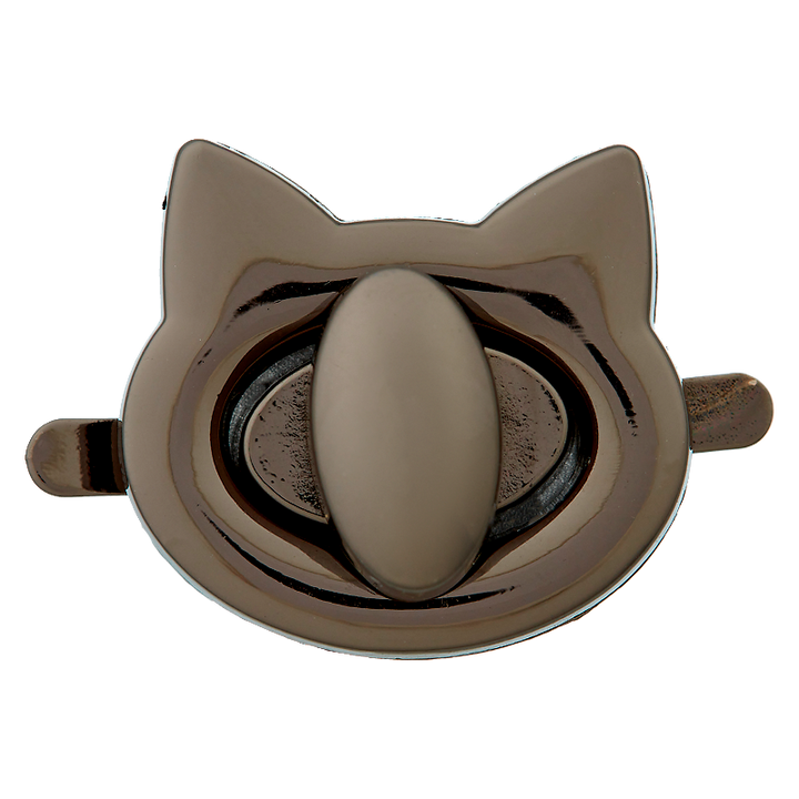 Taschenverschluss Katze, 28mm, titan