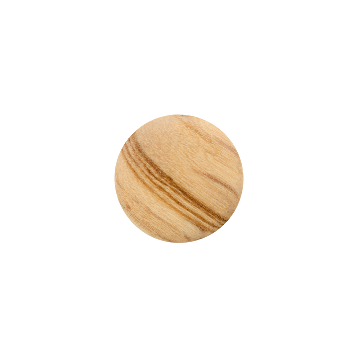 Wood button shank, 15mm, beige