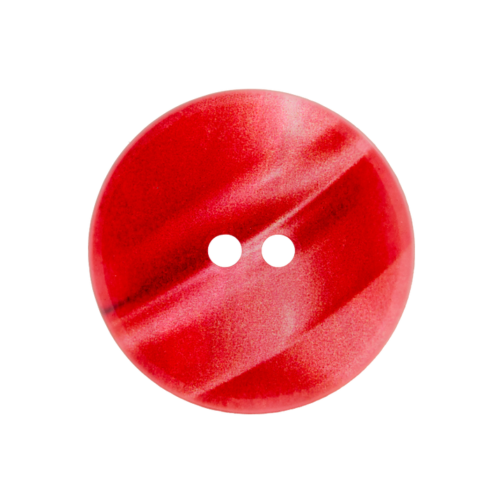 Пуговица из полиэстера, с 2 отверстиями, Блеск, 23мм, красный цвет