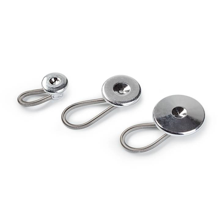 Boutons flexi avec boucle, 10/15/19mm