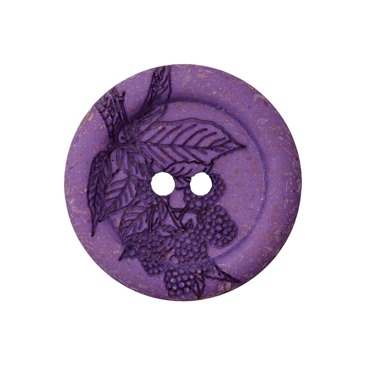 Polyester button 2-holes recycled 23mm violet