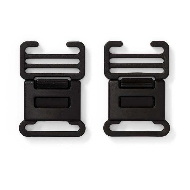 Clip buckles, flat, 25mm, black