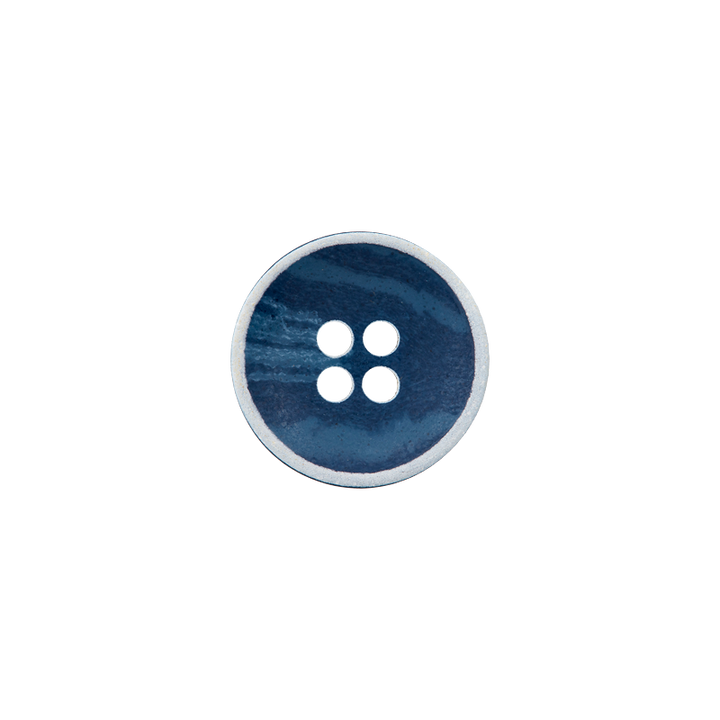 Polyester button 4-holes, 18mm, navy