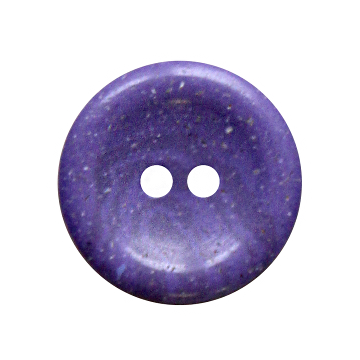 Hemp/polyester button 2-holes, recycled, 20mm, lilac