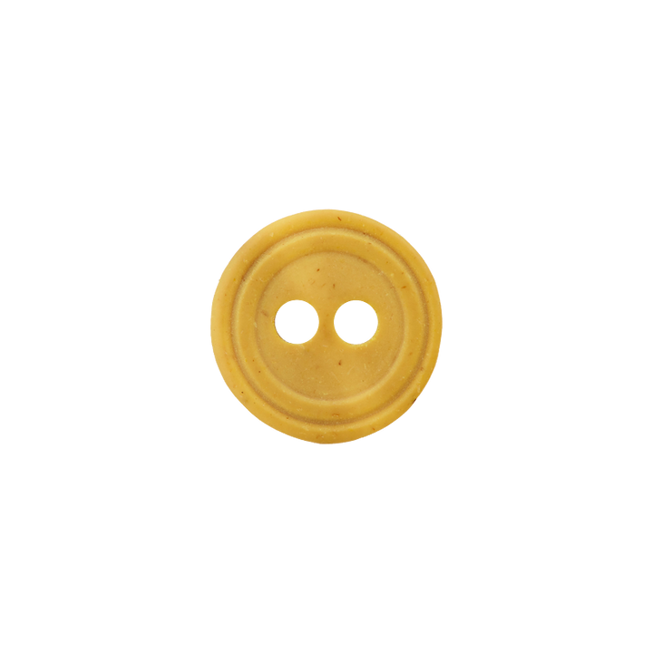 Polyester button 2-holes, 9mm, yellow