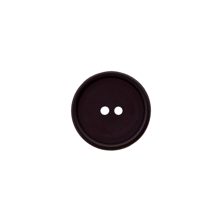 Пуговица из полиэстера, с 2 отверстиями, 18мм, черный цвет