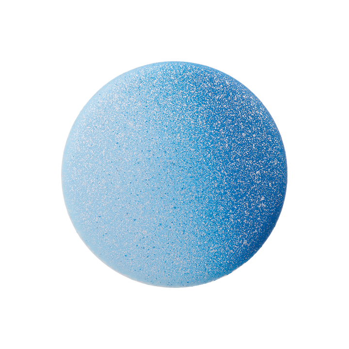 Polyester button shank, Glitter, 25mm, blue