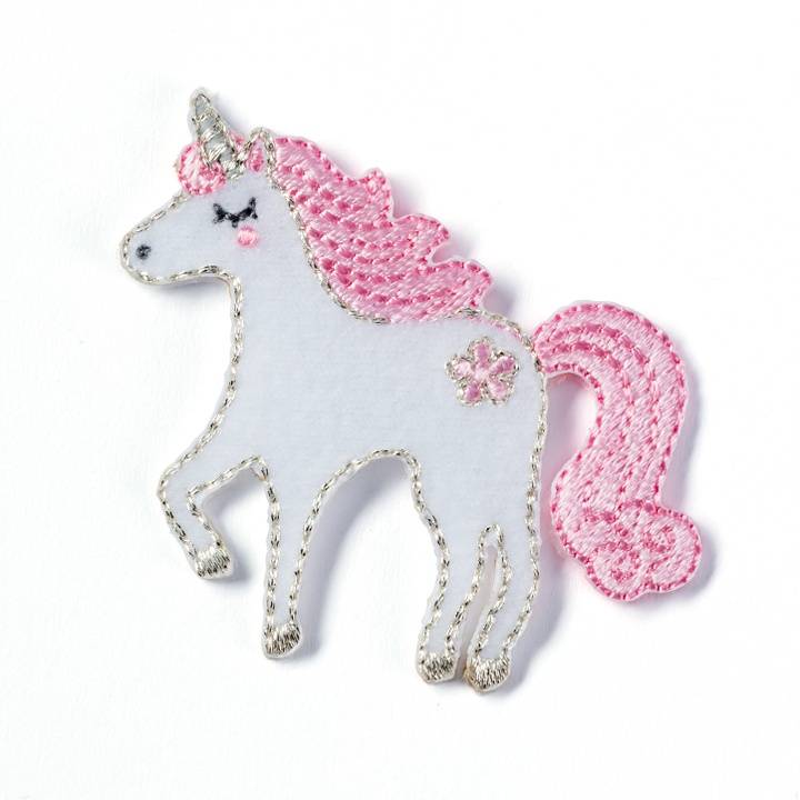 Appliqué Unicorn white/pale pink
