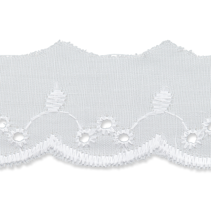 Eyelet embroidery 45mm white