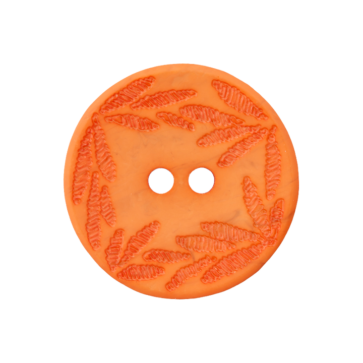 Polyesterknopf 2-Loch, 23mm, orange