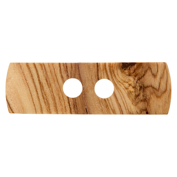 Wooden toggle 2-holes, 35mm, beige