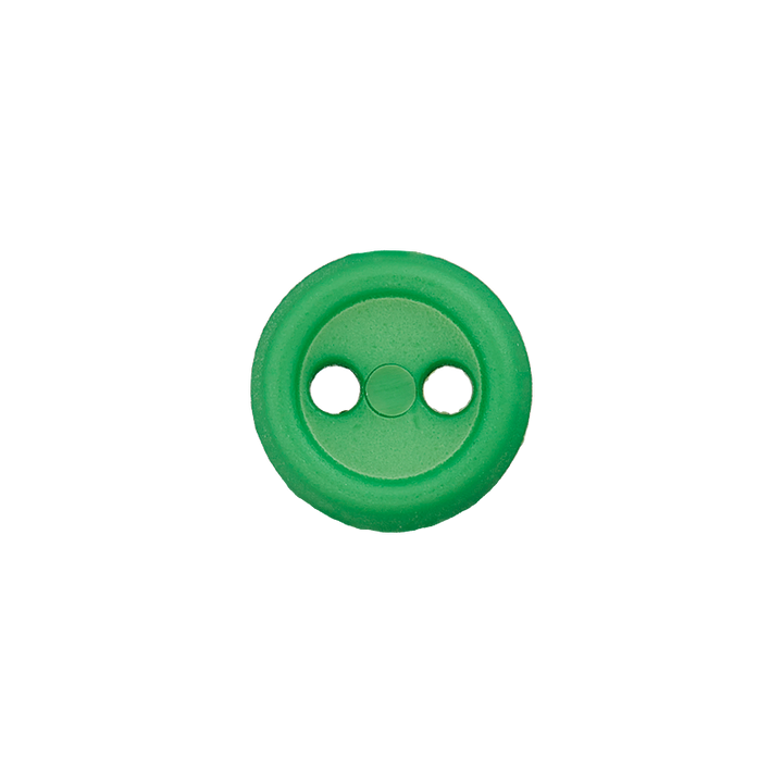 Polyester two-hole button 6mm green