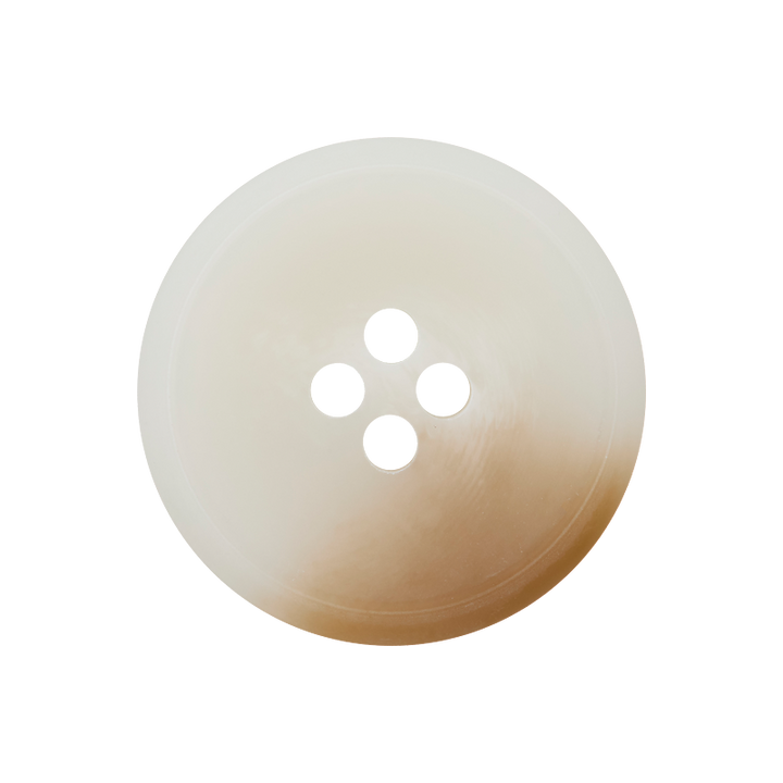 Polyester button 4-holes, 25mm, cream