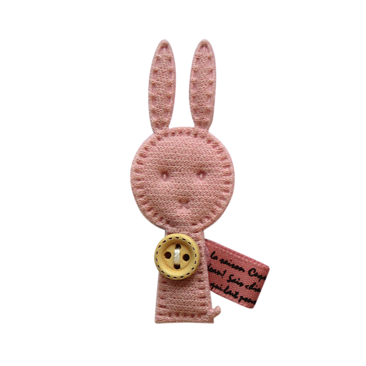 Декоративный аксессуар «Заяц», 60 мм, розовый цвет