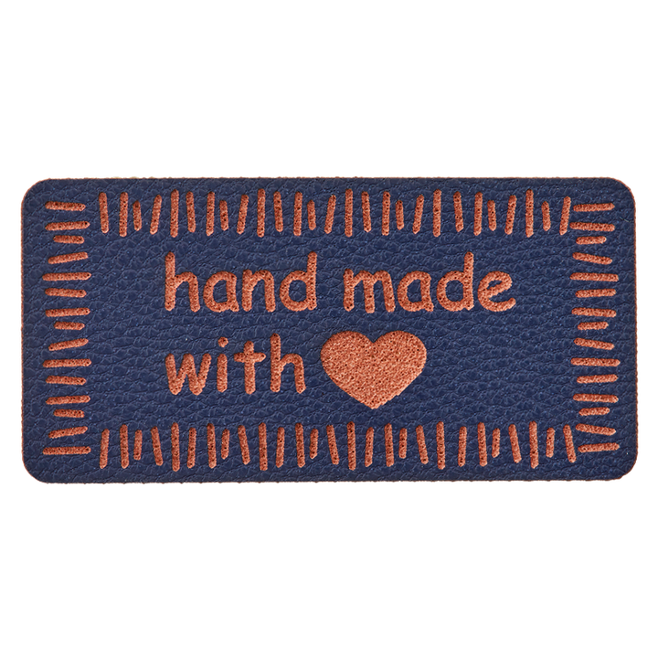Zierteil "handmade", 40mm, marine